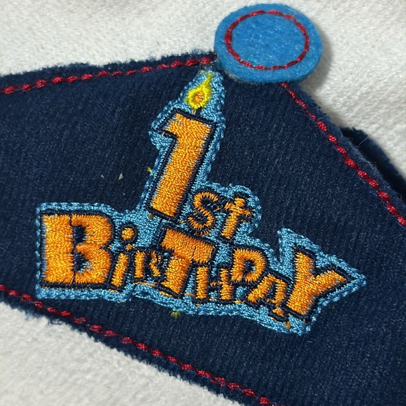 Birthday Crown, Boy Birthday Crown, Felt Crown, 1st Birthday - Picture 7 of 7
